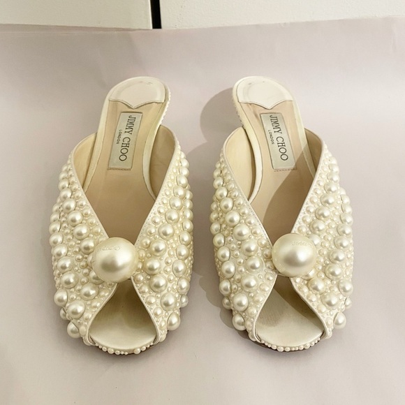 Jimmy Choo Women's Samantha Pearl Kitten Heel - Picture 10 of 16